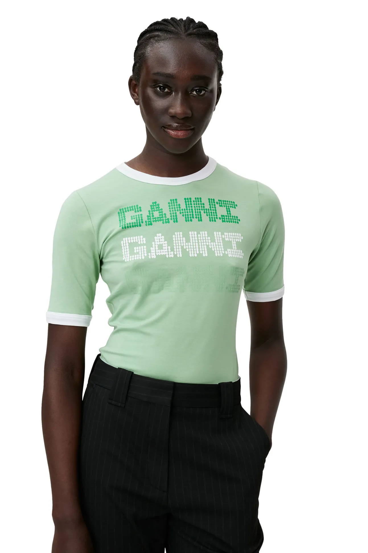 Outlet GANNI Tailliertes -T-Shirt Peapod
