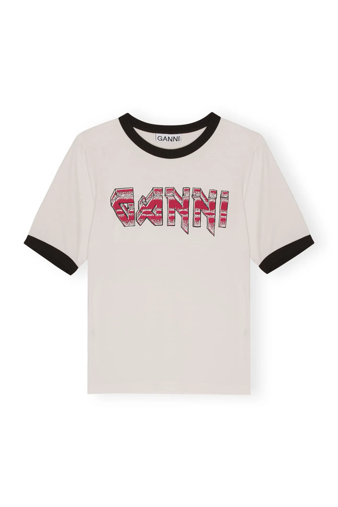 Cheap GANNI Tailliertes -T-Shirt Egret