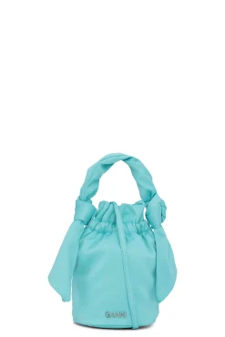 Hot GANNI Tasche Mit Geknotetem Griff Fur Besondere Anlasse Lagoon