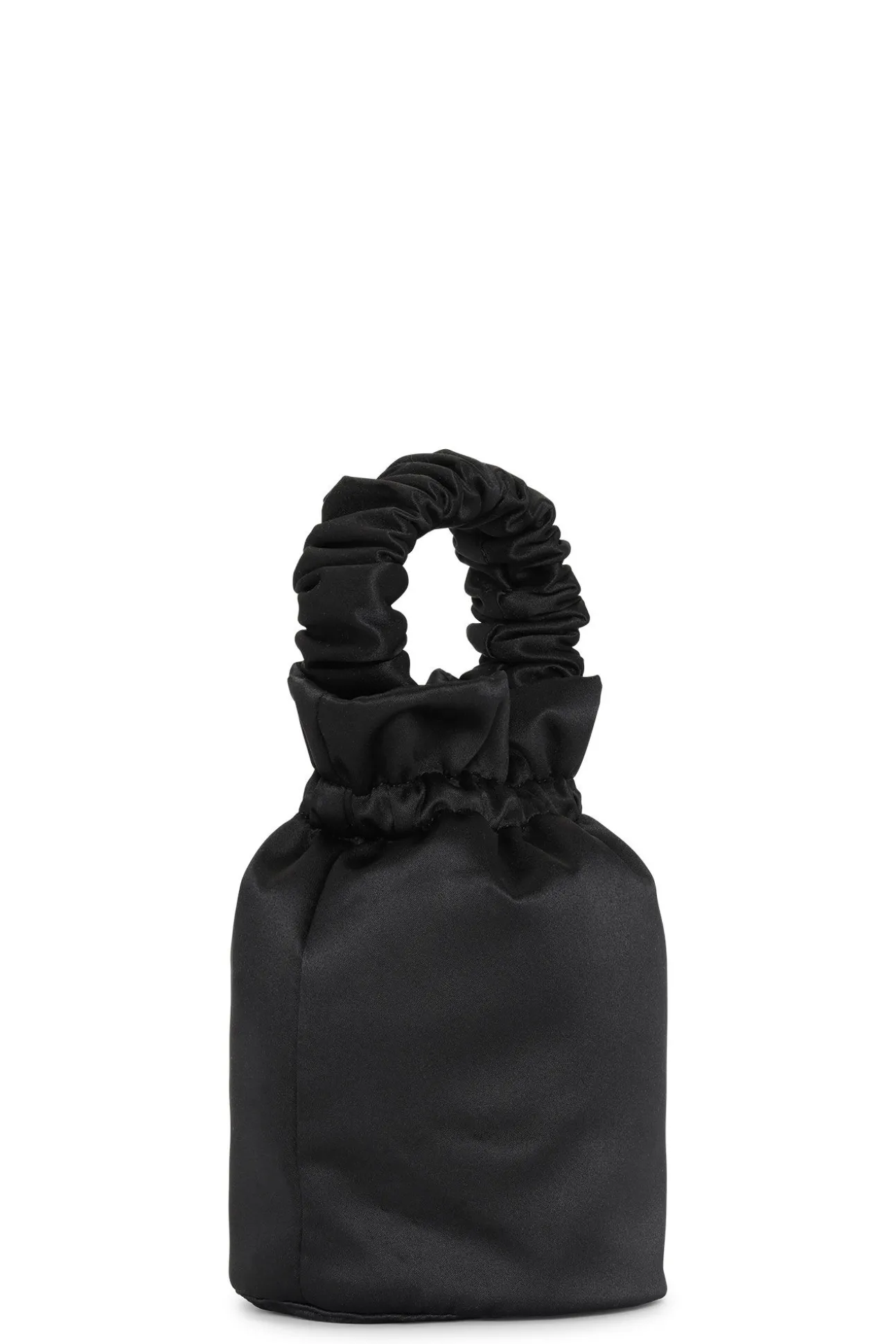 New GANNI Tasche Mit Gerafftem Haltegriff Black