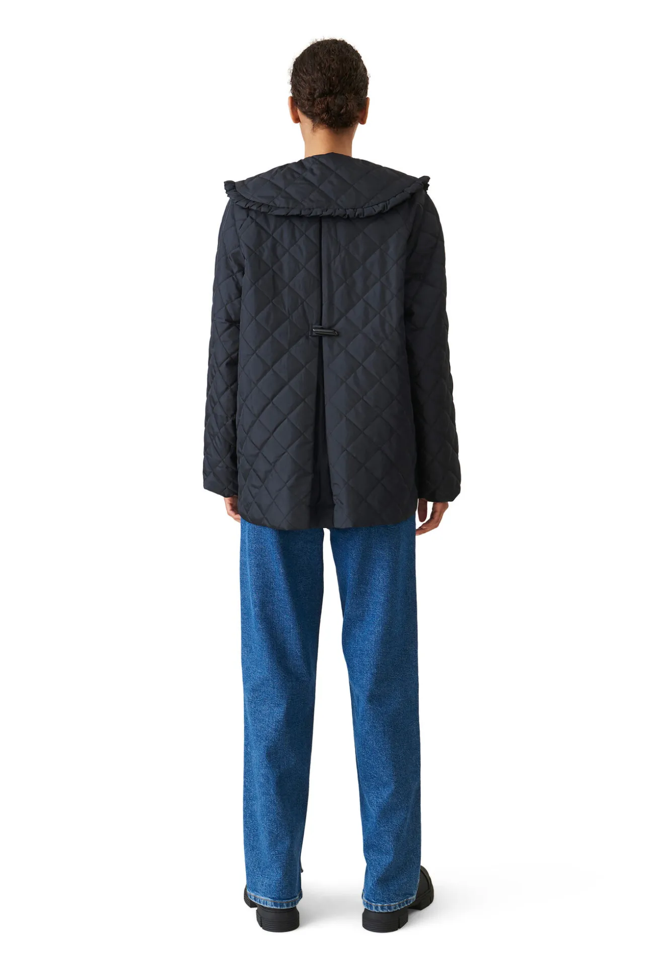 Cheap GANNI Tech-Fabric Collaredjacke Black