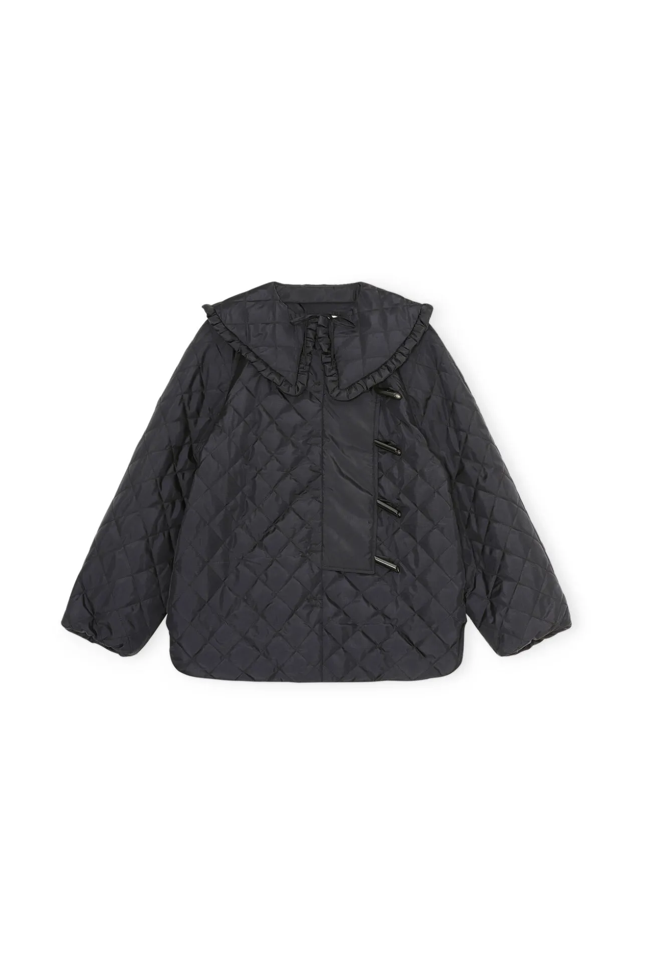 Cheap GANNI Tech-Fabric Collaredjacke Black