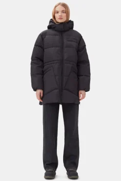 Hot GANNI Tech-Puffer-Midi-Jacke Mit Oversize-Passform Phantom