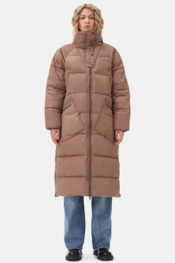 Sale GANNI Tech-Puffer-Mäntel Mit Oversize-Passform Fossil