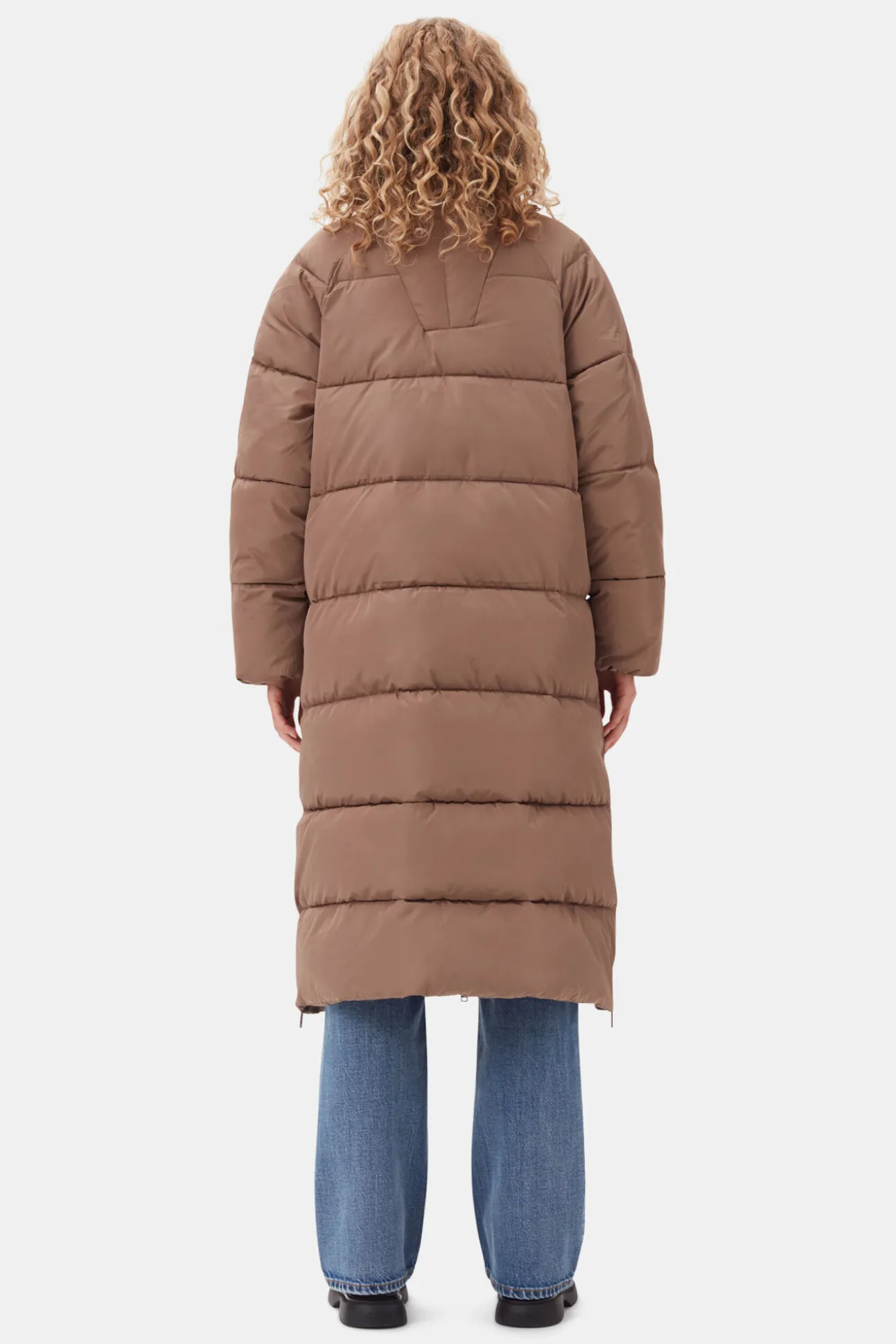 Sale GANNI Tech-Puffer-Mäntel Mit Oversize-Passform Fossil
