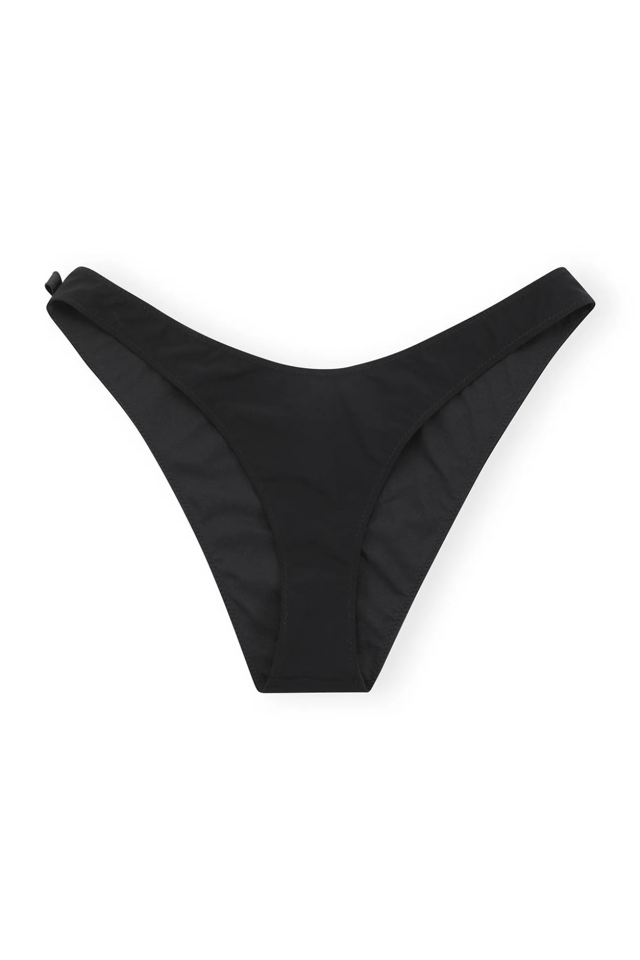 Flash Sale GANNI Tief Geschnittene Matte Wave-Bikinihose Aus Recyceltem Material Black