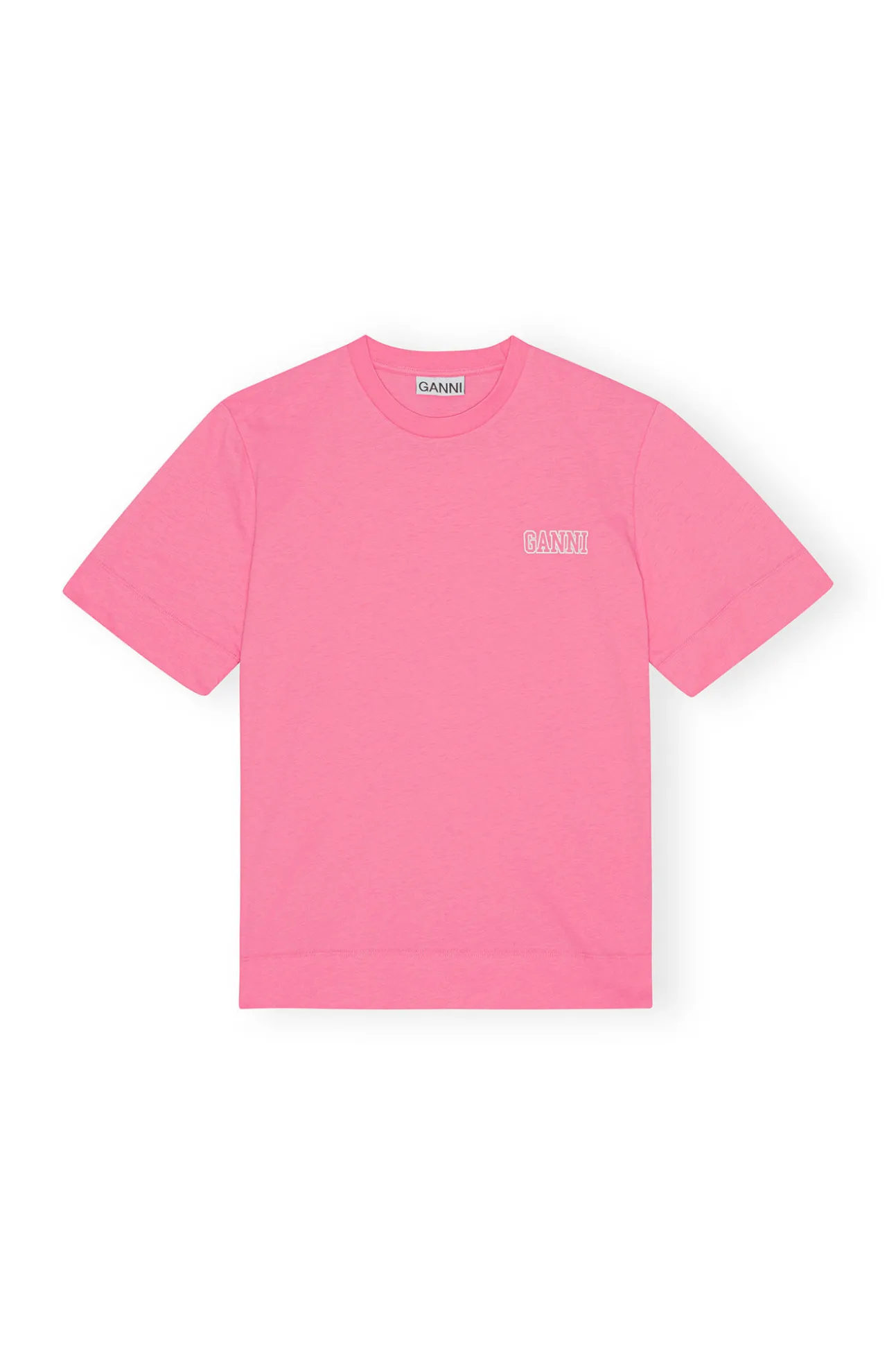 Best GANNI T-Shirt Mit O-Ausschnitt Sugar Plum