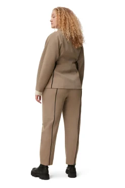 New GANNI Twill-Blazer Petrified Oak