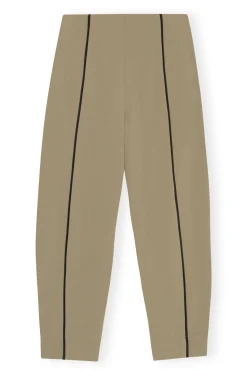 Cheap GANNI Twill-Hose Petrified Oak