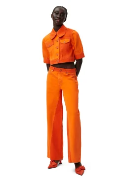 Sale GANNI Uberfarbte Jozey-Jeans Orangeade