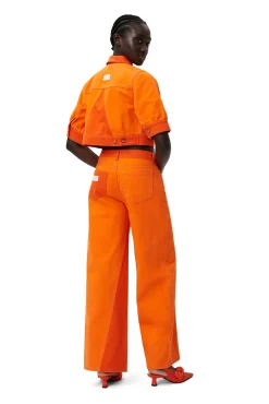 Sale GANNI Uberfarbte Jozey-Jeans Orangeade