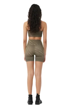 Sale GANNI Ultra-High-Waist-Sportshorts Kalamata