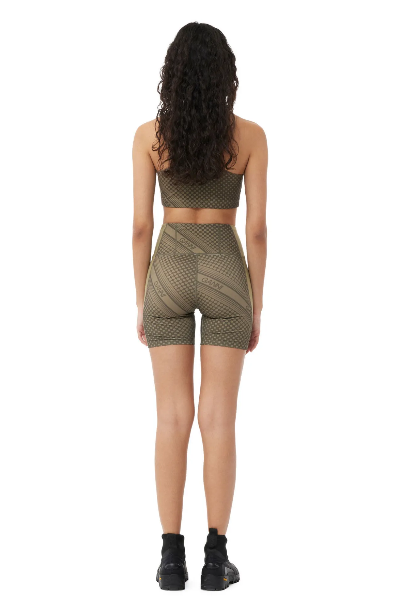 Sale GANNI Ultra-High-Waist-Sportshorts Kalamata