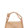 Best Sale GANNI Umklappbare Raffia-Knotentasche Tan