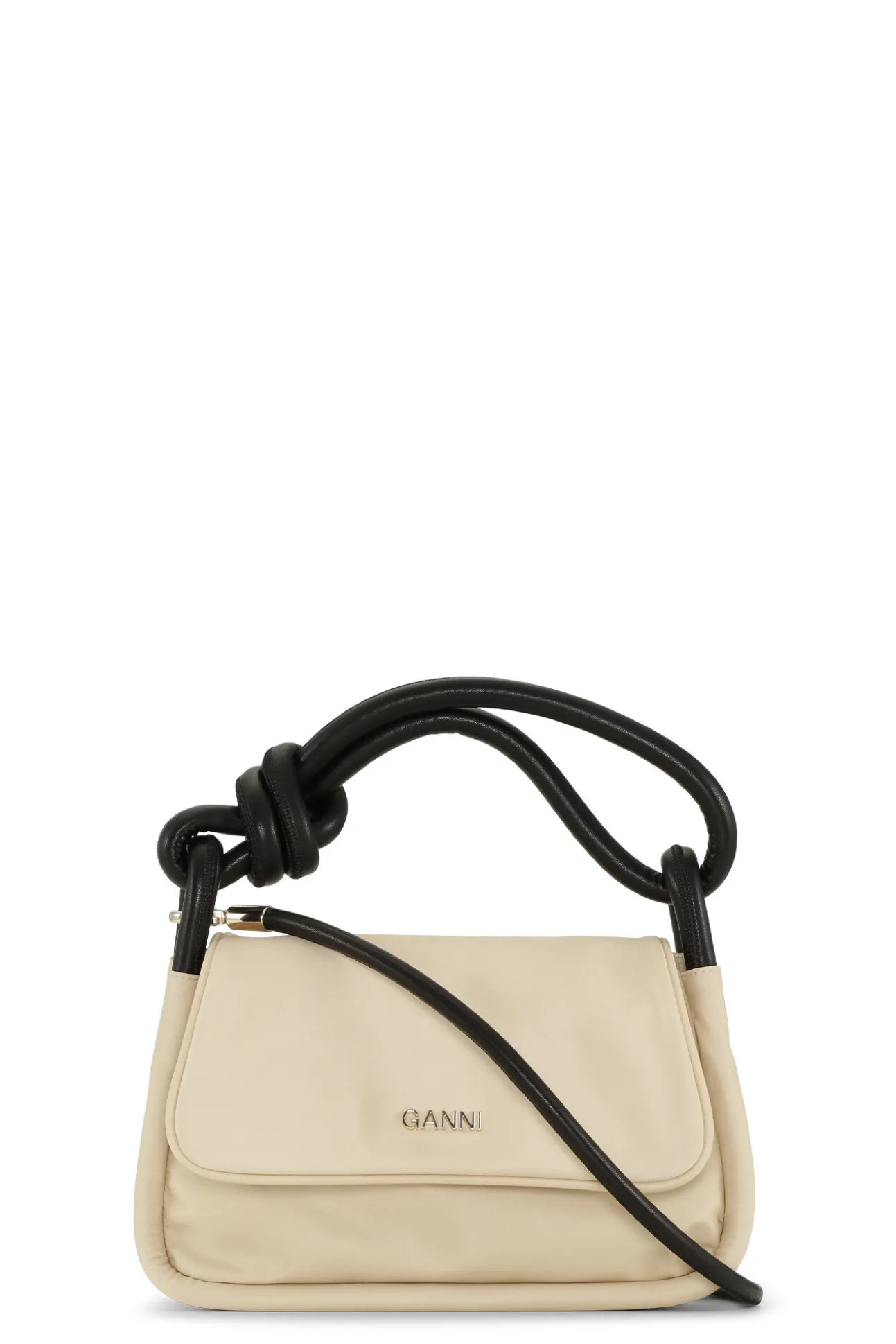 Outlet GANNI Umklappbare Tasche Mit Knoten Pale Khaki