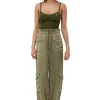 Clearance GANNI Washed-Satin-Hose Aloe