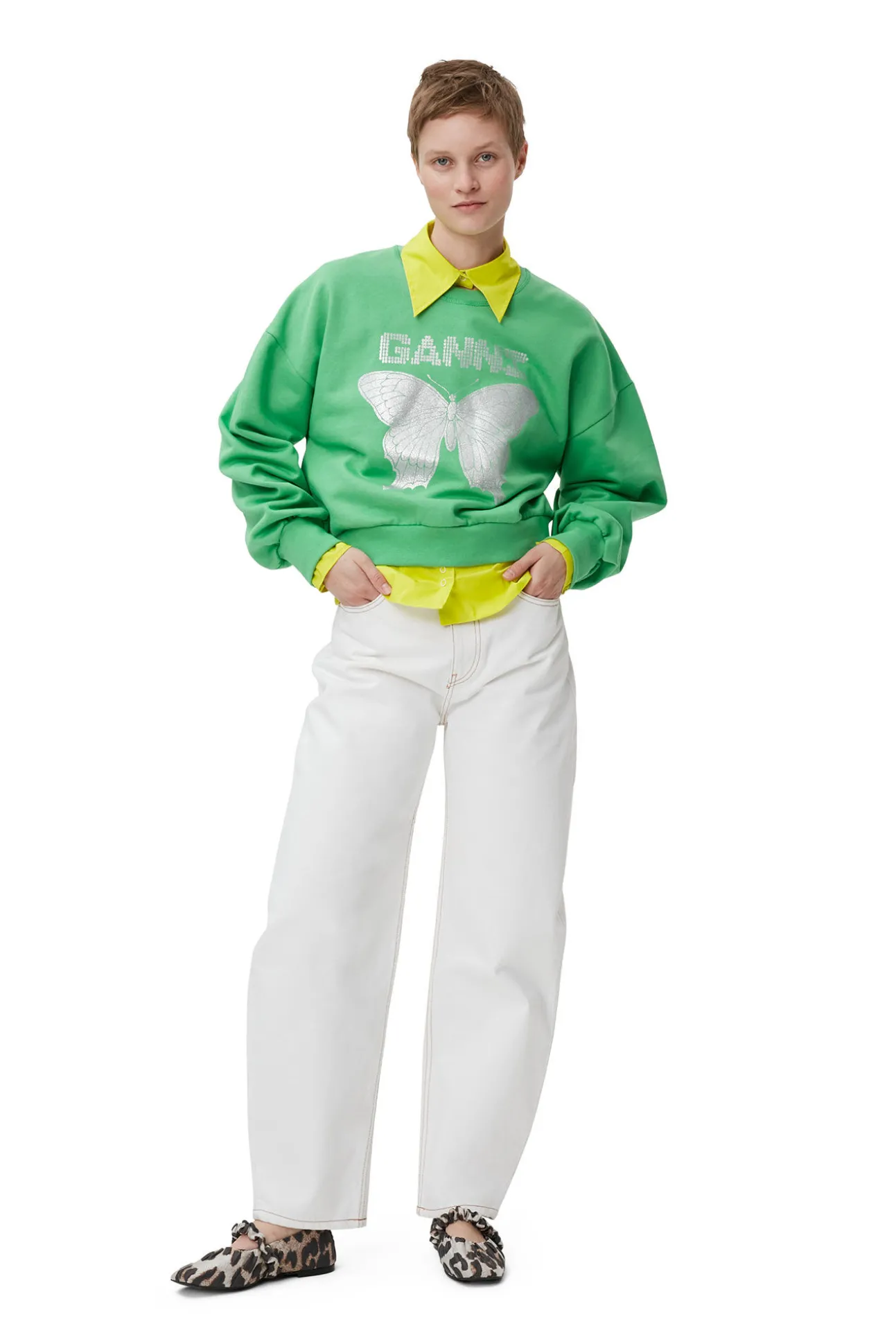 Flash Sale GANNI Weise Stary-Jeans Bright White