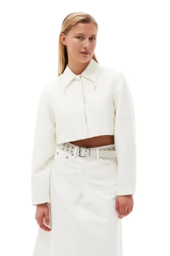 Online GANNI Weiser Denim-Maxirock Mit Doppel-Knopfleiste Bright White