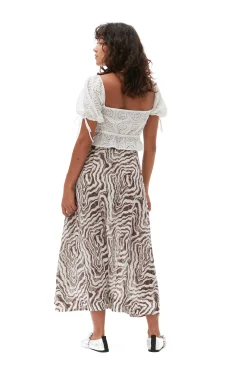 Best GANNI Weises Crop-Top Mit Broderie-Anglaise Bright White
