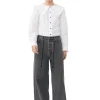 Shop GANNI Weite Re-Cut-Jeans Mit Kordelzug Washed Black/Black
