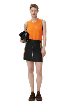 Discount GANNI Weste Mit O-Ausschnitt Orangeade