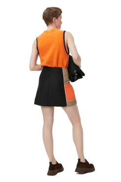 Discount GANNI Weste Mit O-Ausschnitt Orangeade