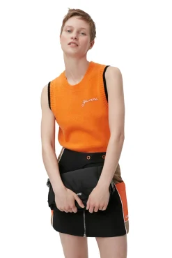Discount GANNI Weste Mit O-Ausschnitt Orangeade