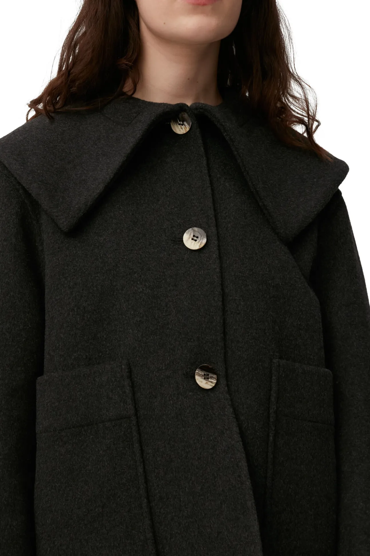 New GANNI Wolljacke Phantom