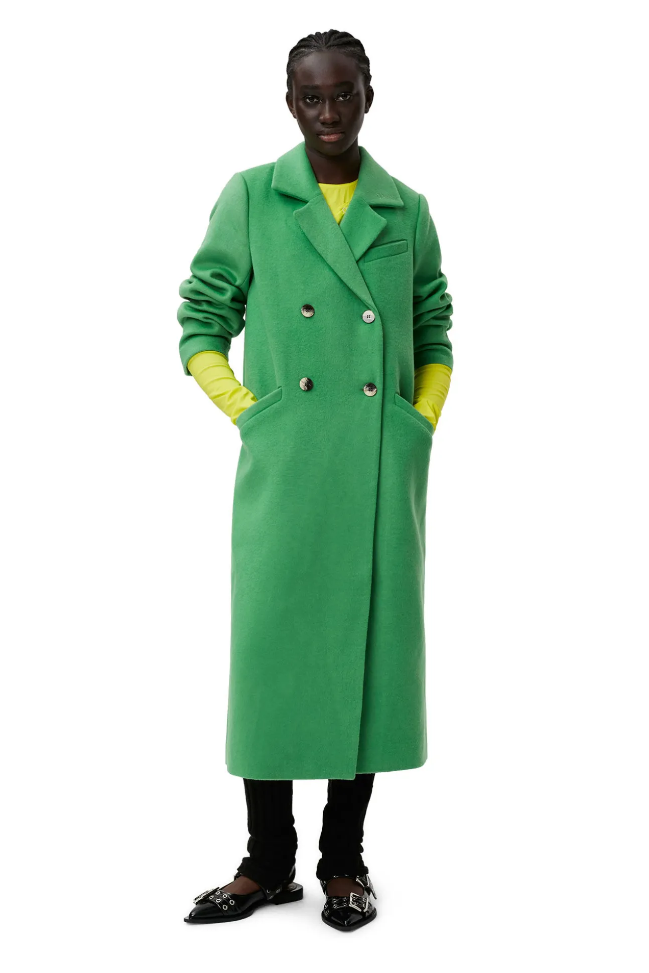 Discount GANNI WollMäntel Kelly Green