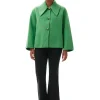 Online GANNI Wool-Jacke Mit Kragen Kelly Green
